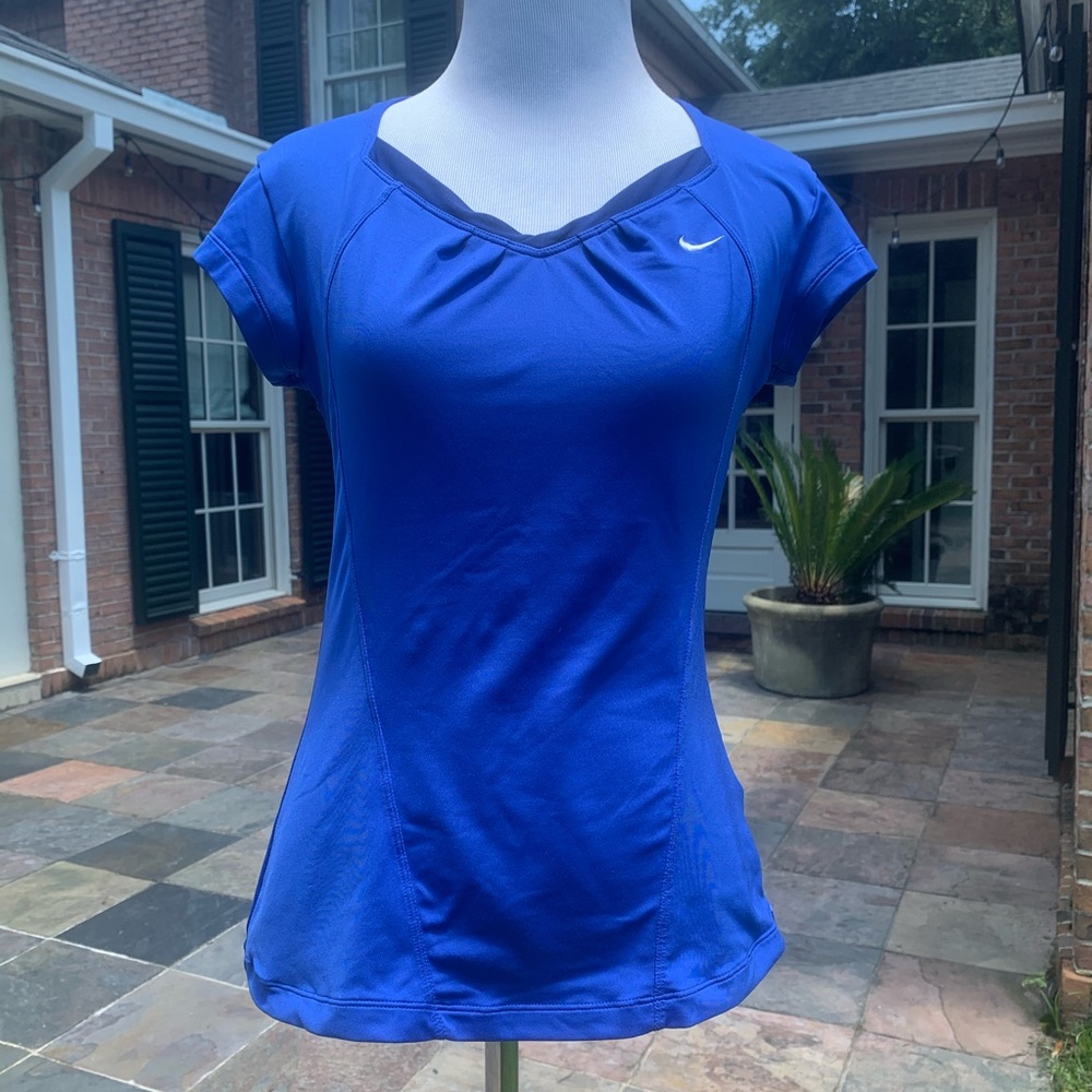 Nike Blue Work Out Golf Athletic Top M